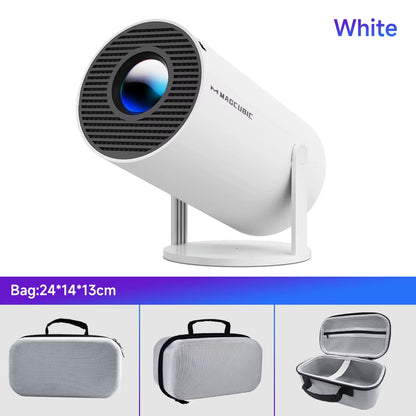 Projector Android 14 8K 1280*720P HY300 Pro + Dual Wifi 290ANSI 180°Flexible BT5.0 Cinema Outdoor Portable Projector